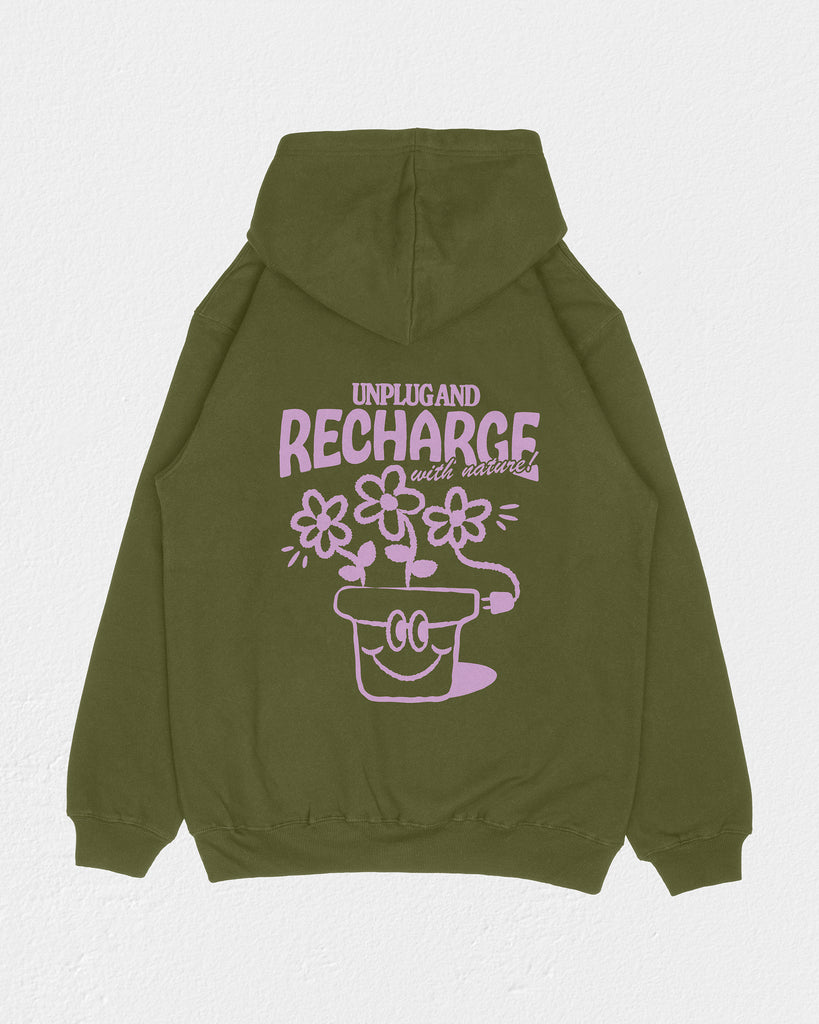 Recharge with Nature Hoodie Greeni