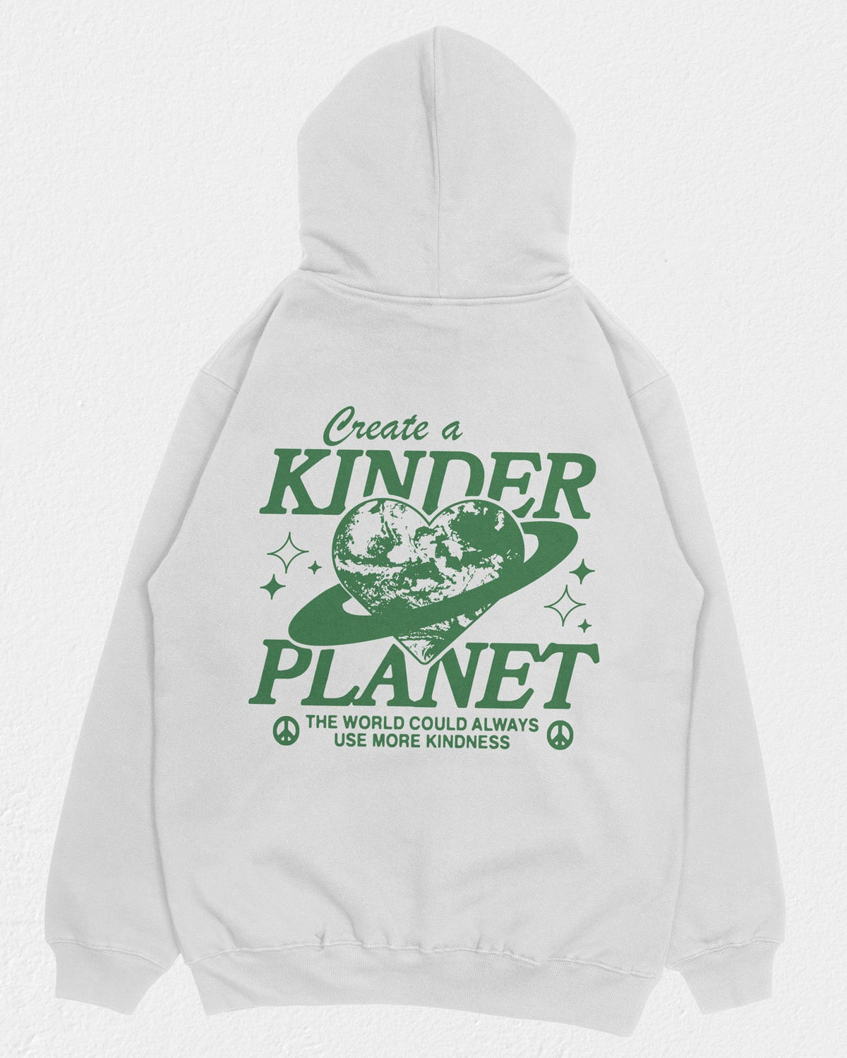 Kinder Planet White Hoodie | Kinds 3