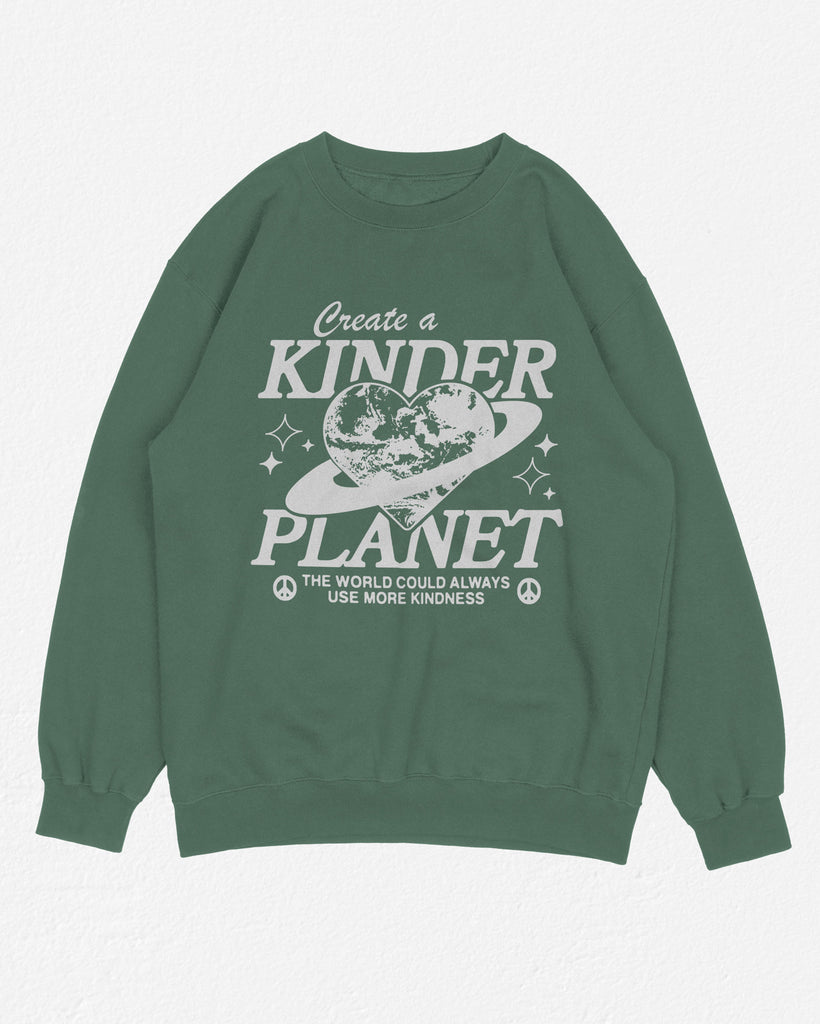 Kinder Planet Green Crewneck