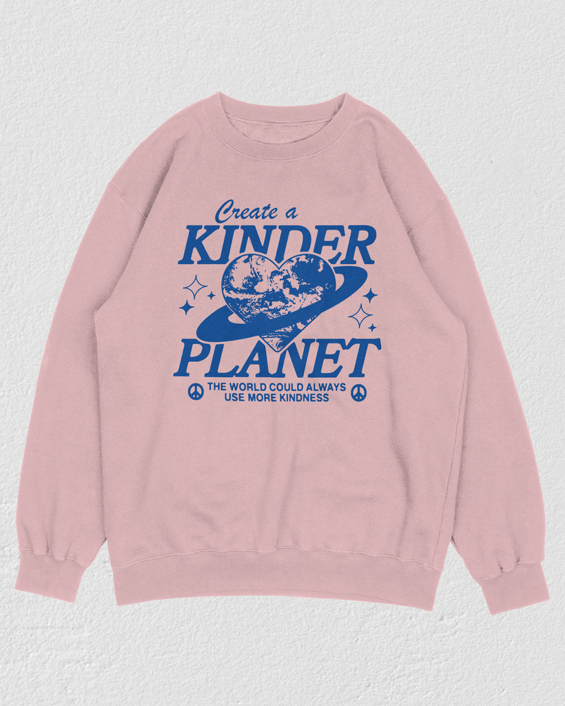 Kinder Planet Pink Crewneck